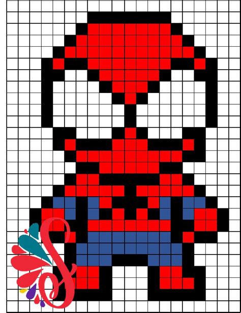 dibujos spiderman pixelado - dibujos pinterest